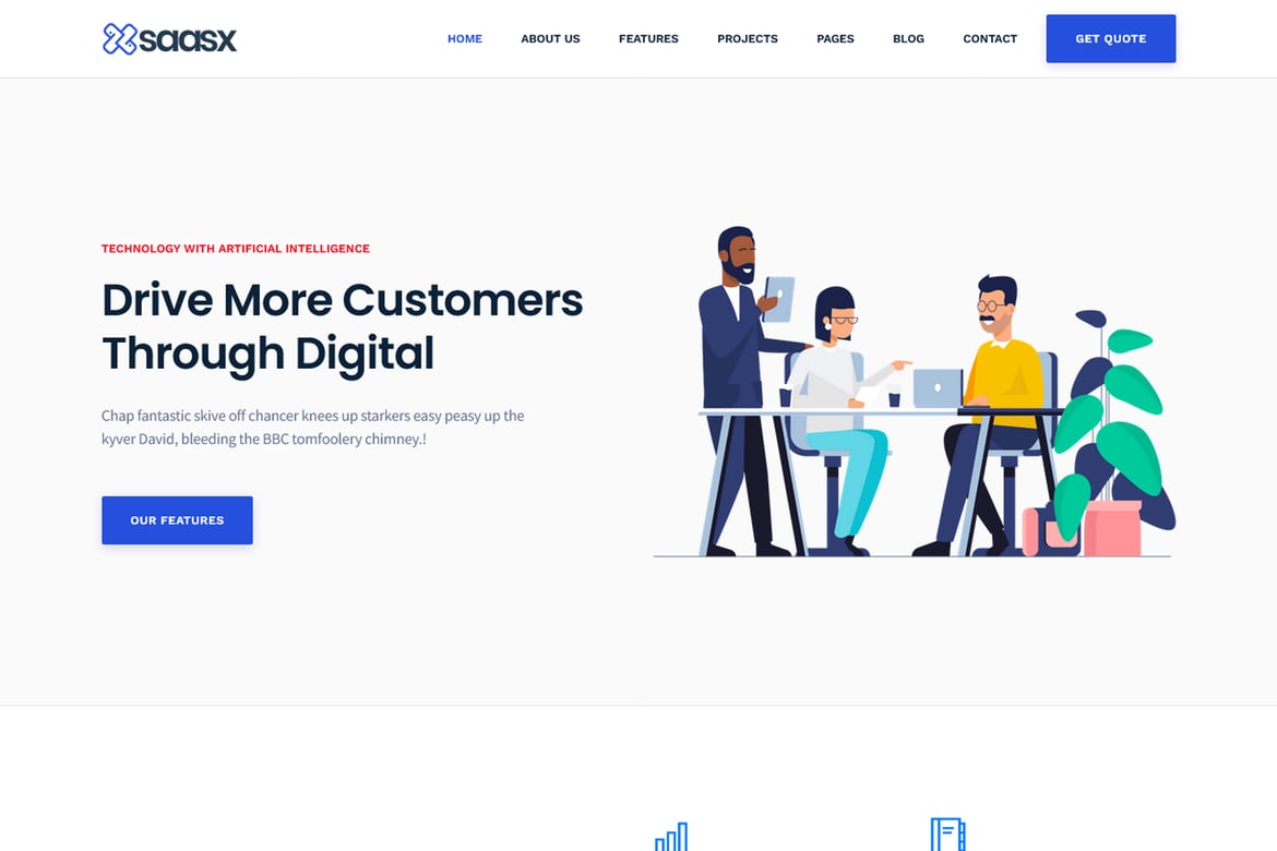 SaaSx - HTML-шаблон стартапа Saas