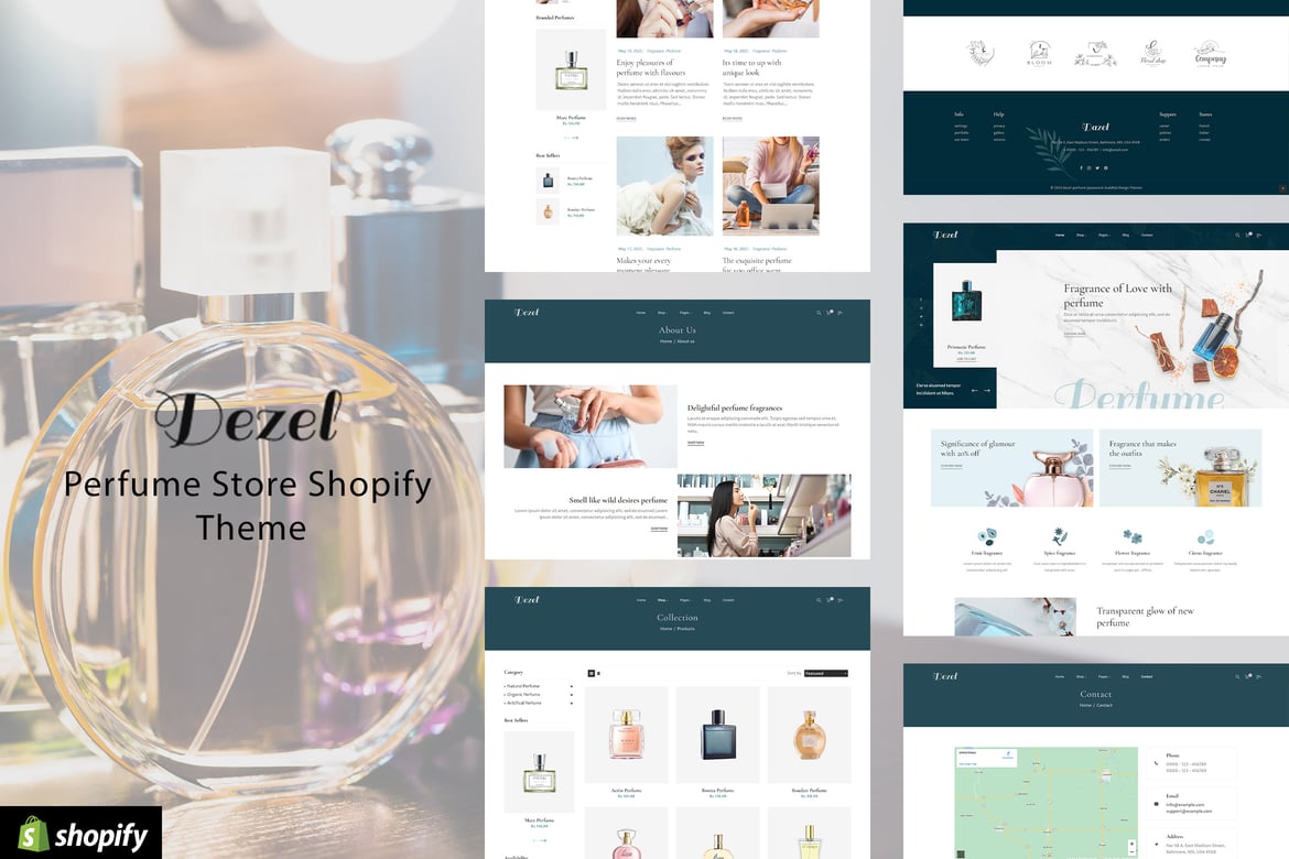 Dezel - тема Shopify для магазина парфюмерной косметики