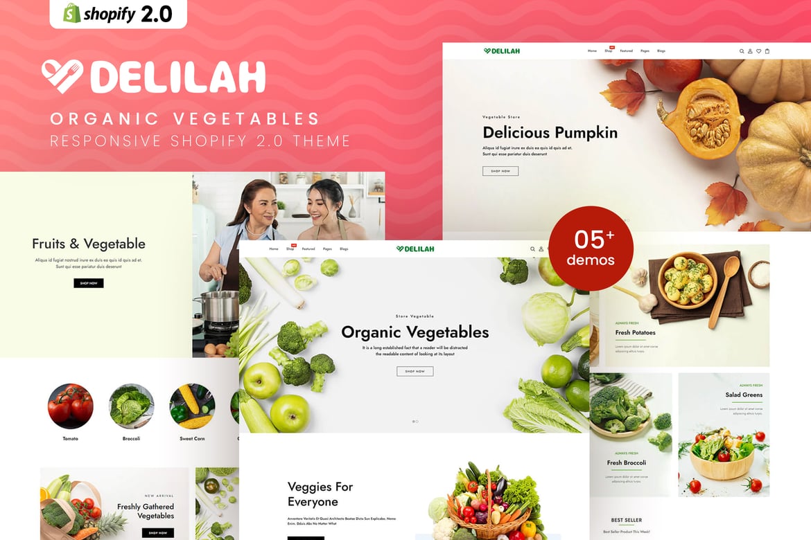 Delilah - Тема Shopify 2.0 для органических овощей