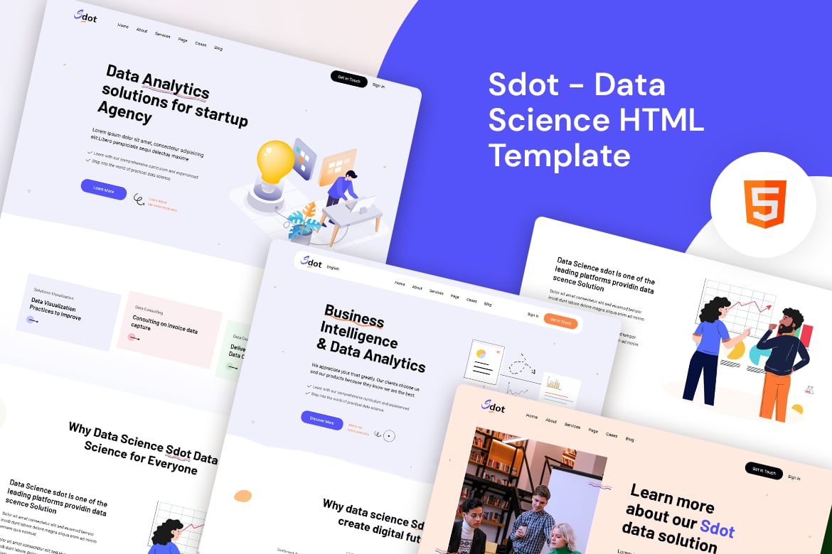 Sdot - HTML-шаблон для анализа и анализа данных