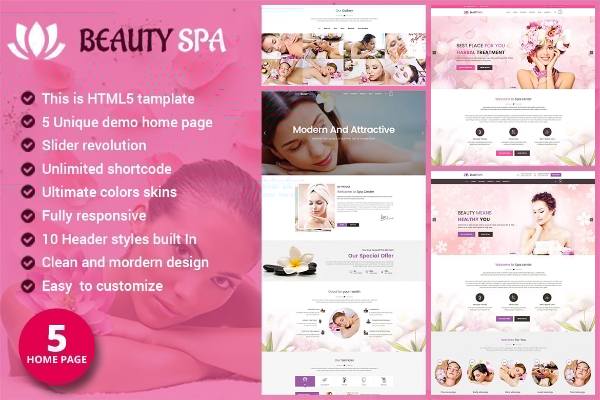 HTML-шаблон Spa - салона красоты и спа