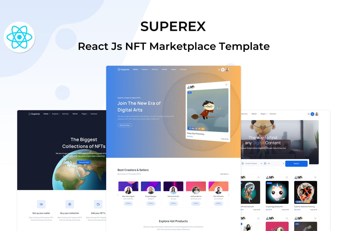 Superex - React — это торговая площадка NFT