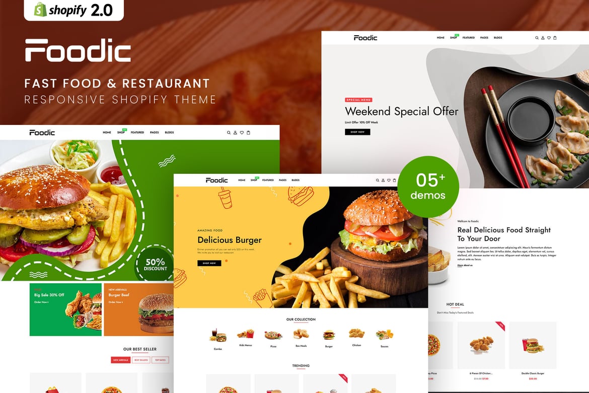 Foodic - Тема Shopify 2.0 для ресторанов быстрого питания и ресторанов