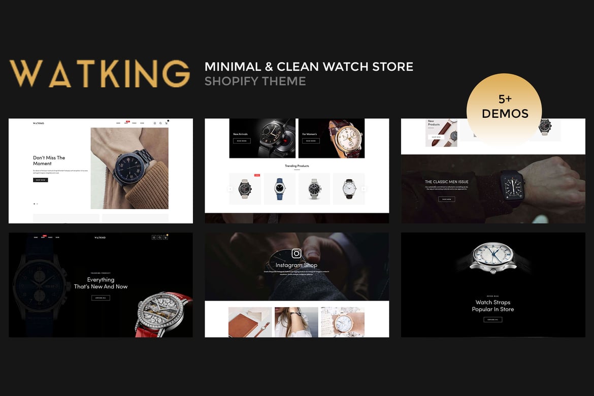 Watking - минималистичная и чистая тема Shopify для часов