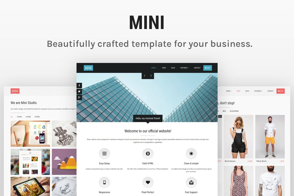 Mini - уникальный шаблон HTML5