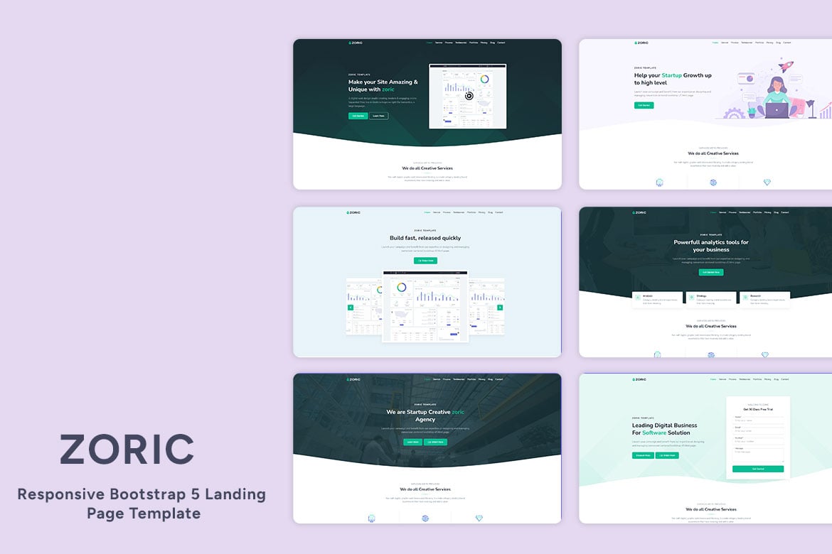 Zoric - Шаблон адаптивной целевой страницы
