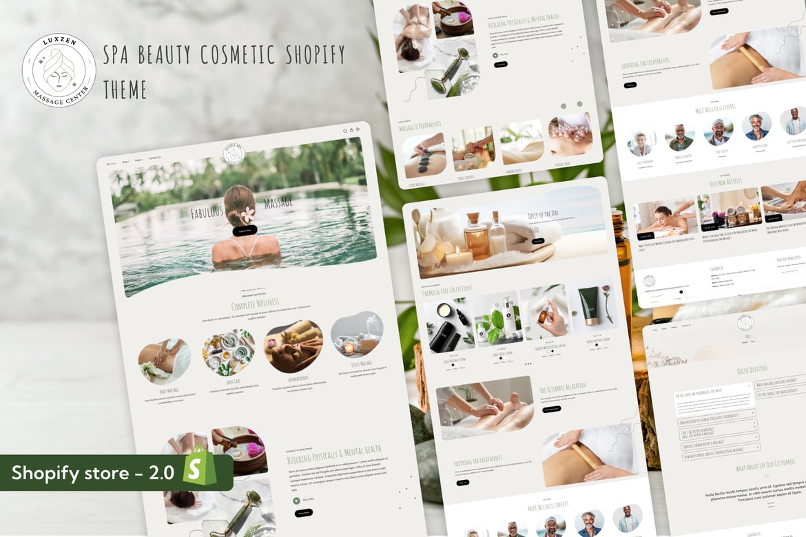 LuxZen - Тема Shopify для салонов красоты и спа