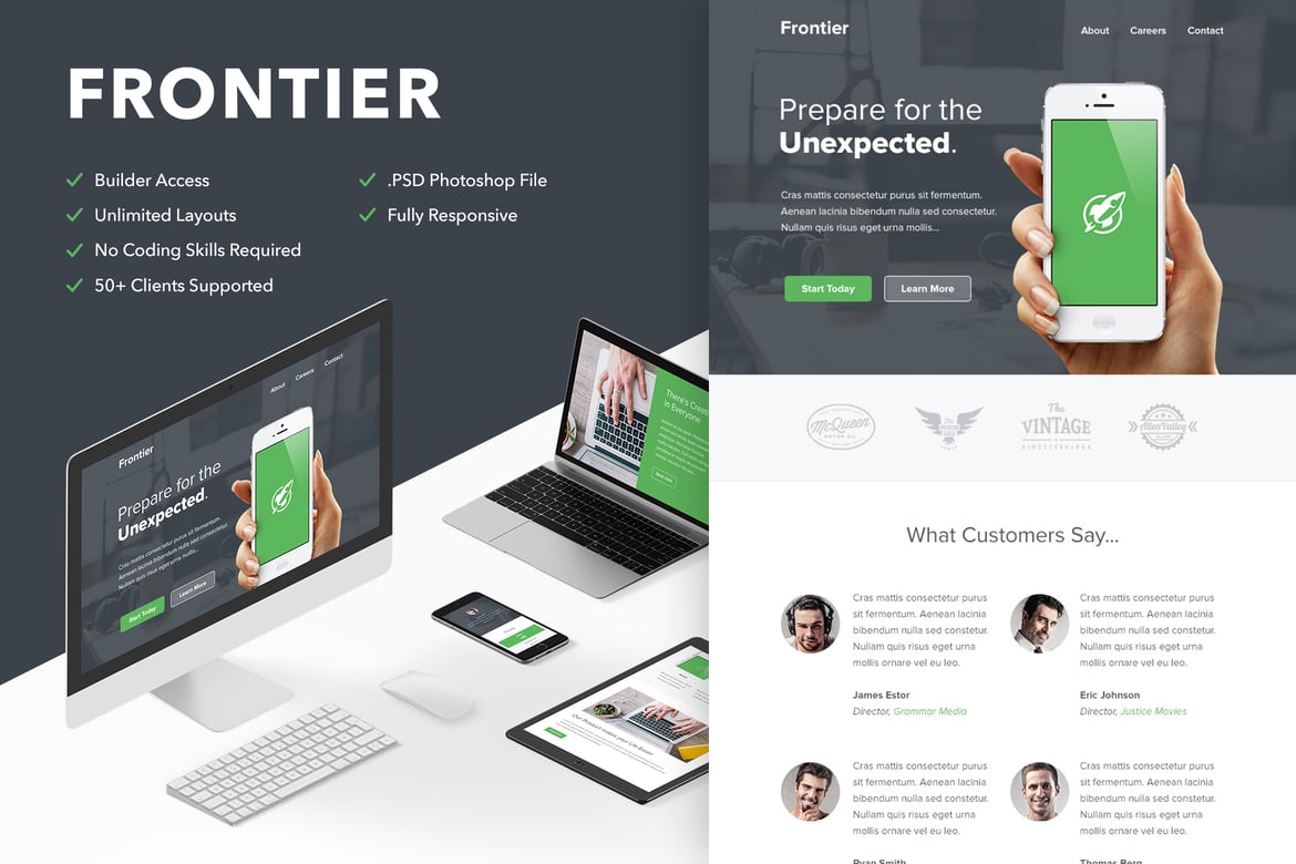 Frontier — адаптивная электронная почта и доступ к конструктору тем