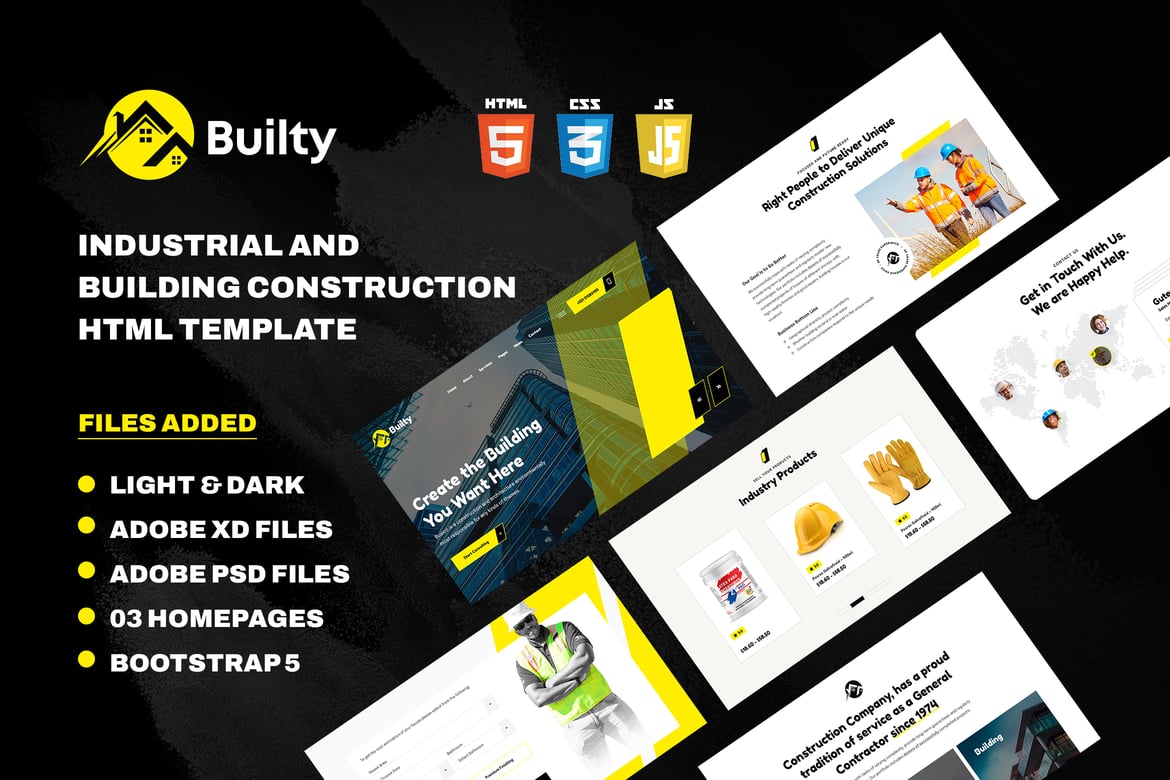 Builty - Промышленное и строительное строительство HTML