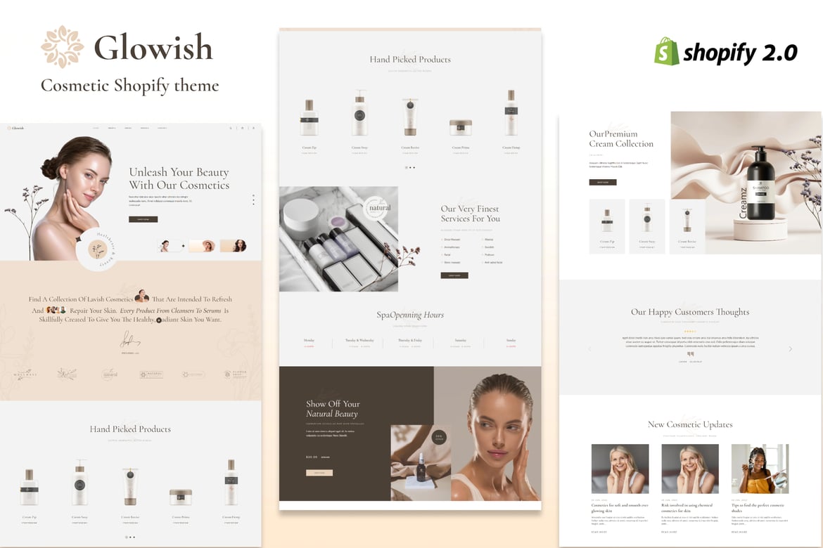 Glowish - тема Shopify для магазина красоты