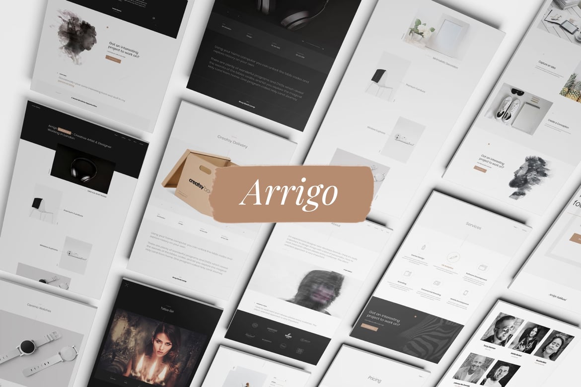 Arrigo — HTML5-шаблон минимального портфолио
