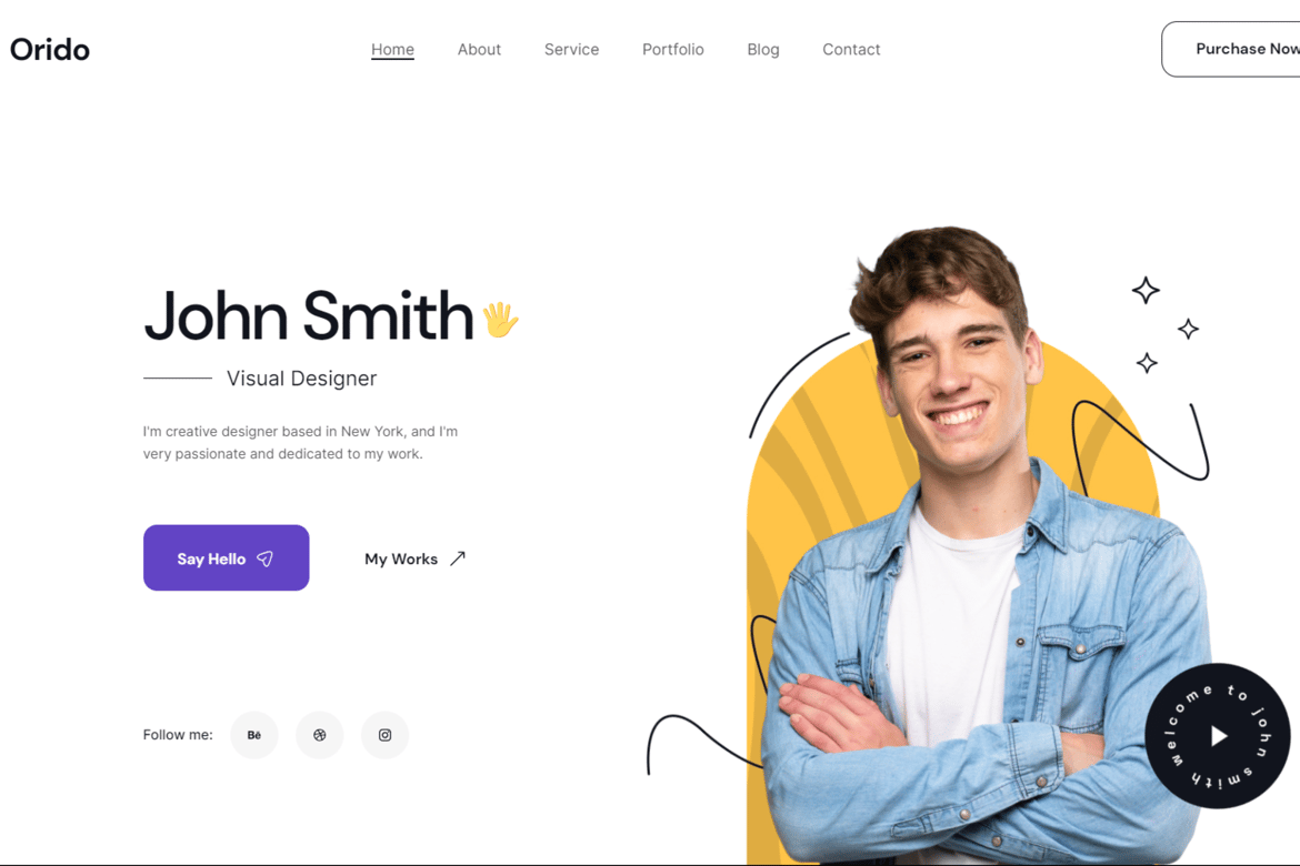 Orido - Шаблон React Nextjs для личного портфолио