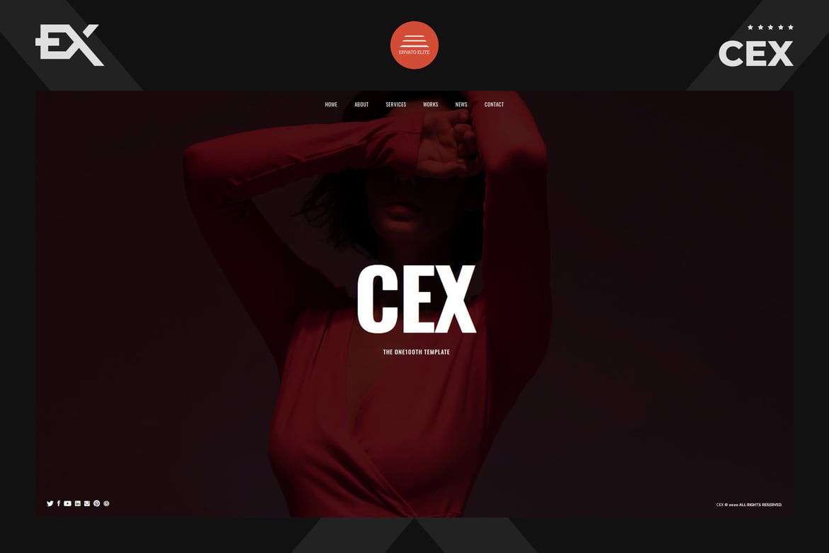 Cex - Шаблон портфолио на одну страницу