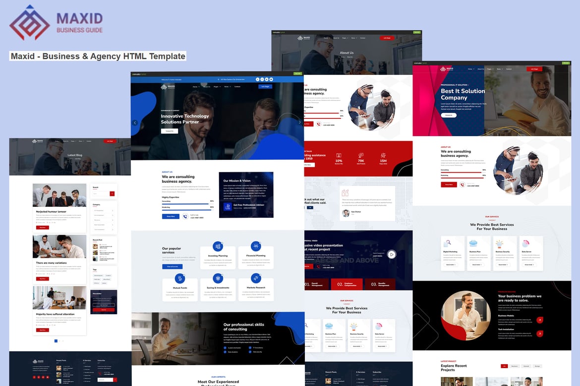 Maxid - HTML-шаблон для бизнеса и агентства