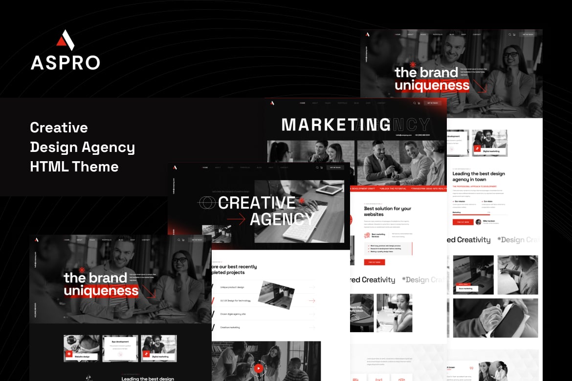 Aspro - HTML-шаблон Агентства креативного дизайна