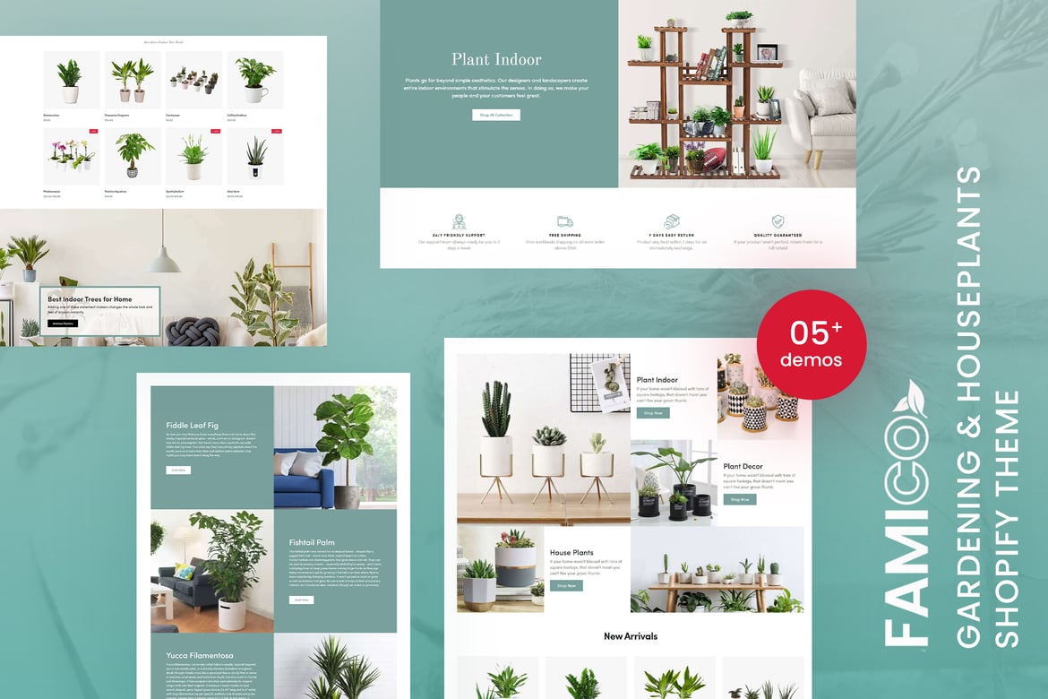Famico - Тема Shopify для садоводства и комнатных растений