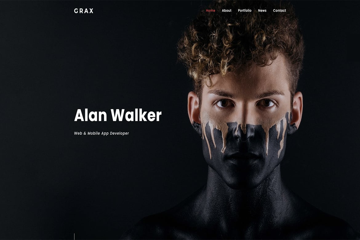 Grax - Шаблон личного портфолио