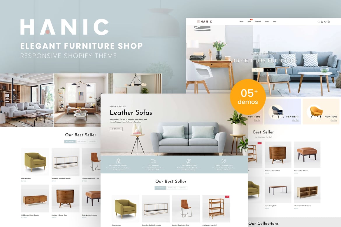 Hanic - Магазин элегантной мебели для Shopify