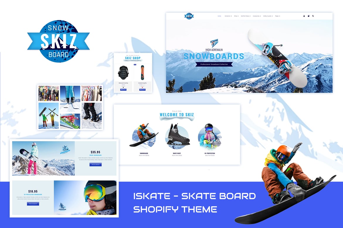 Лыжи | Спорт, лыжные доски Тема Shopify