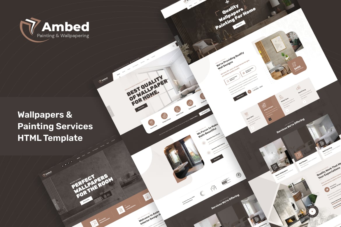 Ambed - HTML-шаблон для рабочего стола и услуг по рисованию
