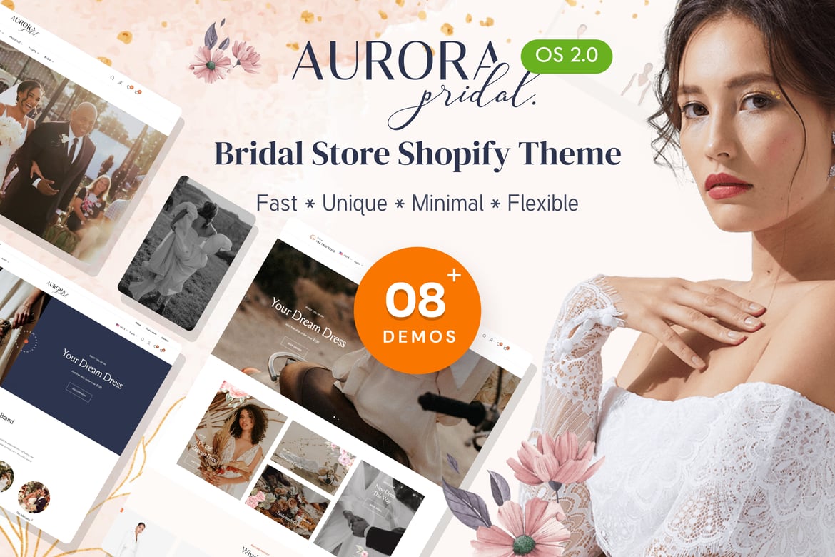 Aurora - Тема Shopify для свадебного магазина OS 2.0