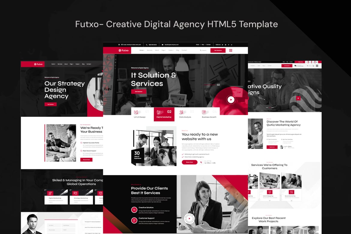 Шаблон HTML5 для креативного цифрового агентства Futxo