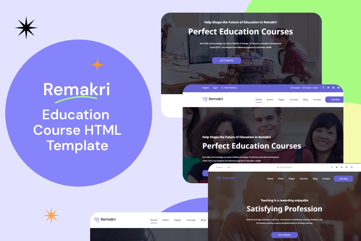 Remakri - HTML-шаблон учебного курса