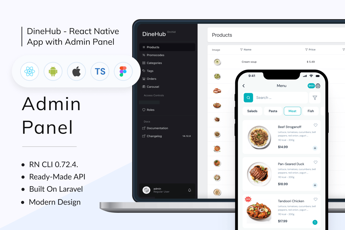 DineHub - Приложение для доставки еды с бэкендом