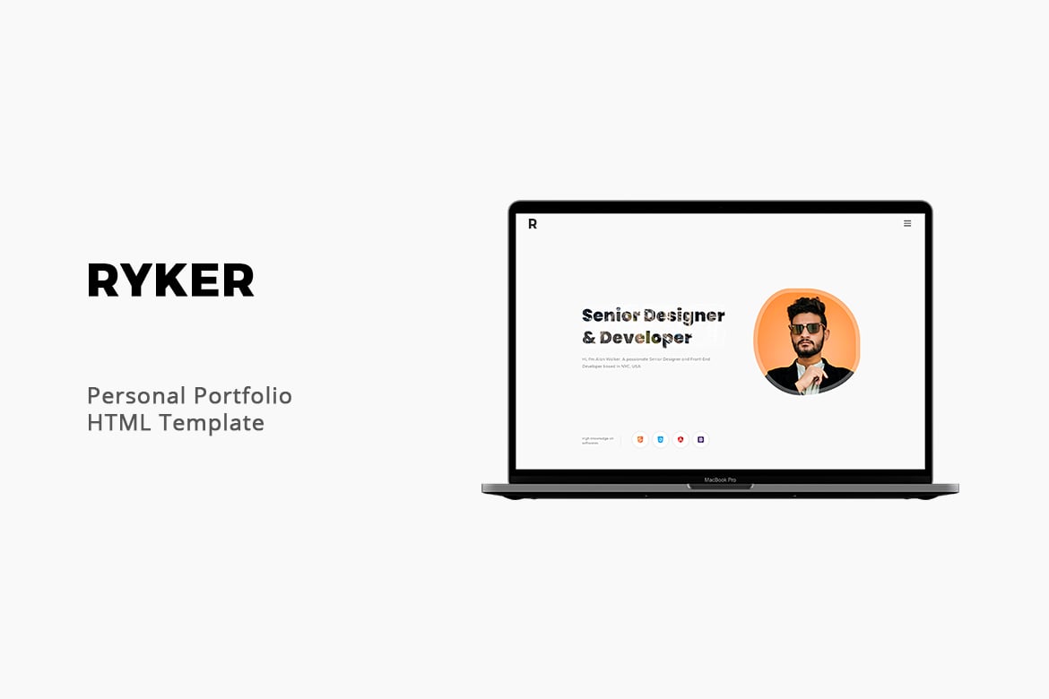 Ryker - Шаблон личного портфолио