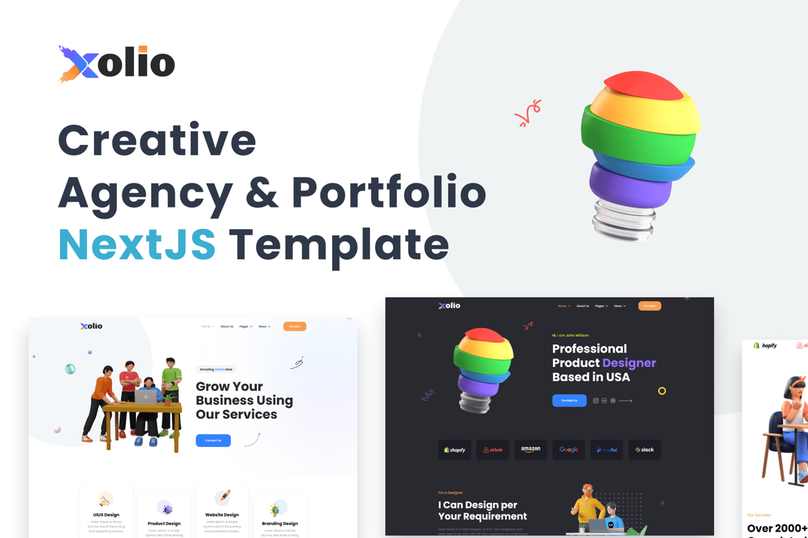 Xolio - Креативное агентство и портфолио | Шаблон NextJS