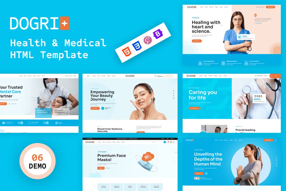 Dogri - HTML-шаблон центра здоровья и медицины