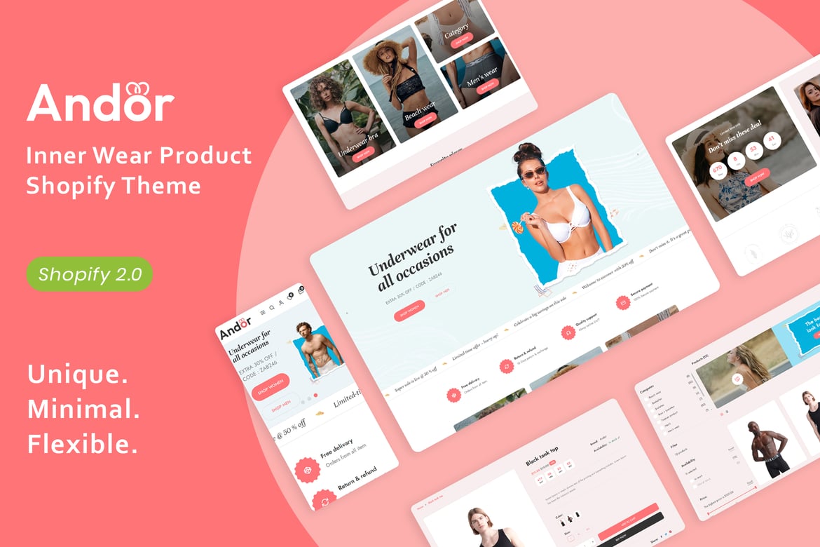Andor - Тема Shopify для товаров для внутренней одежды