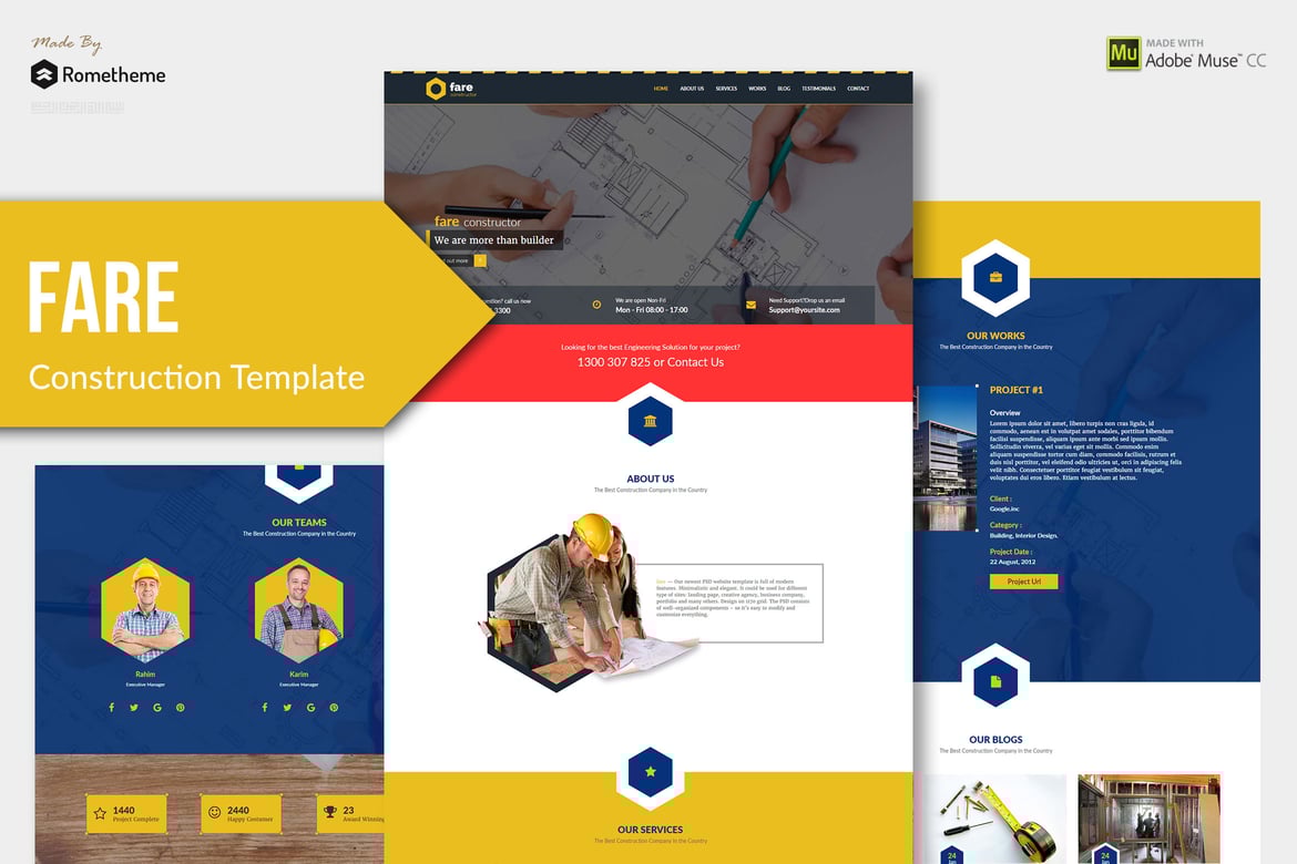 Шаблон Fare — Construction Muse RS