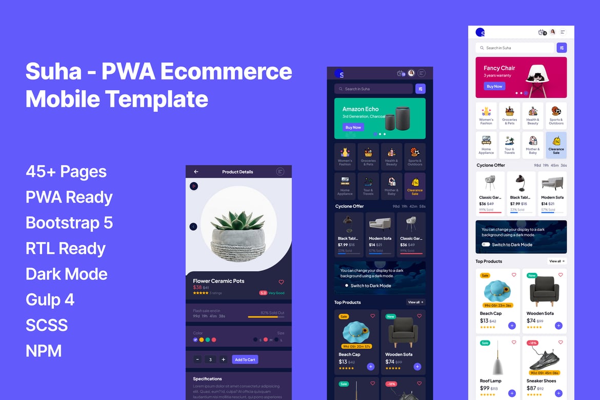 Suha - Мобильная электронная коммерция PWA