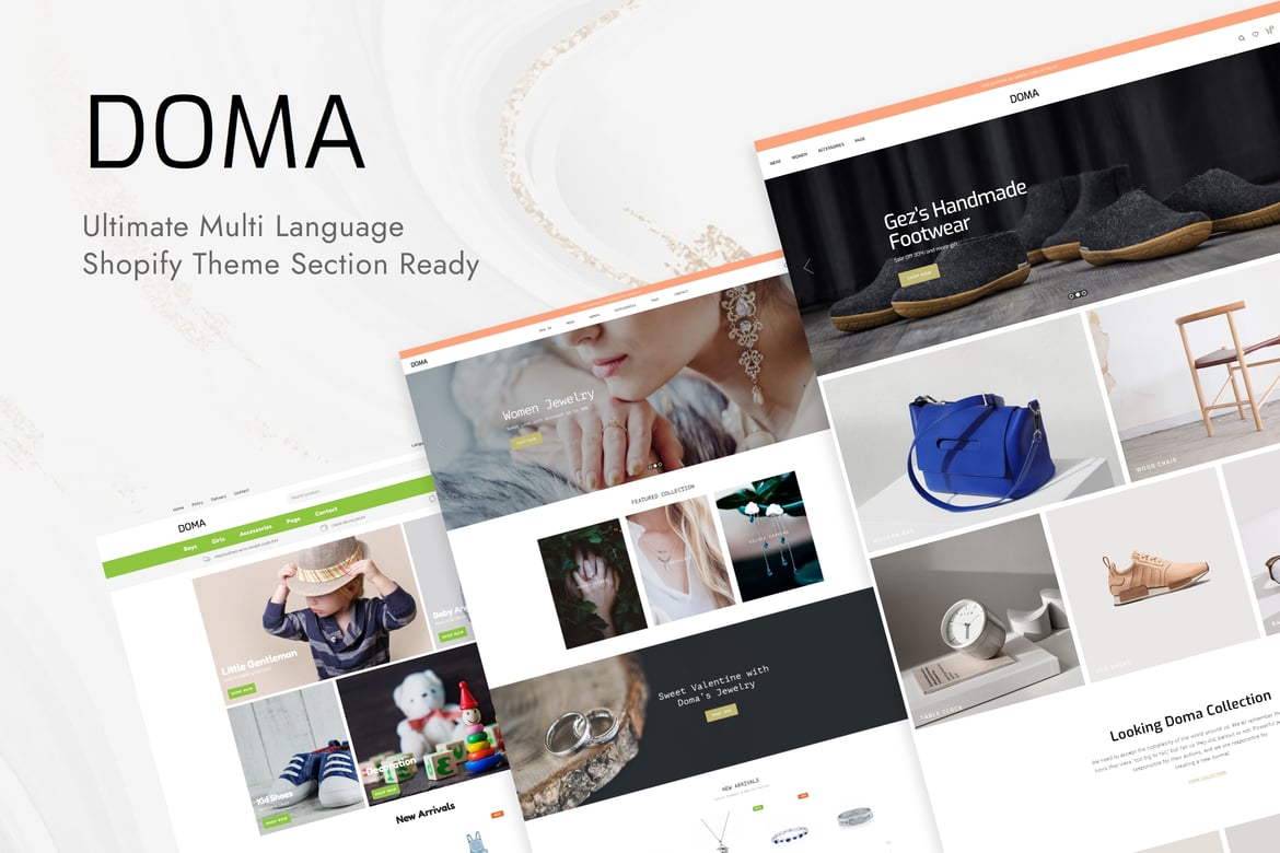 Идеальная тема Shopify для Doma