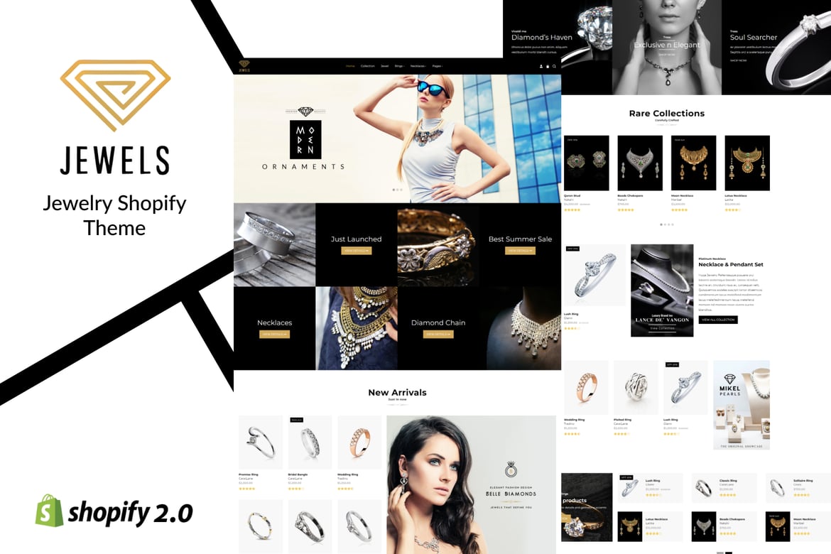 Тема Shopify для ювелирных изделий