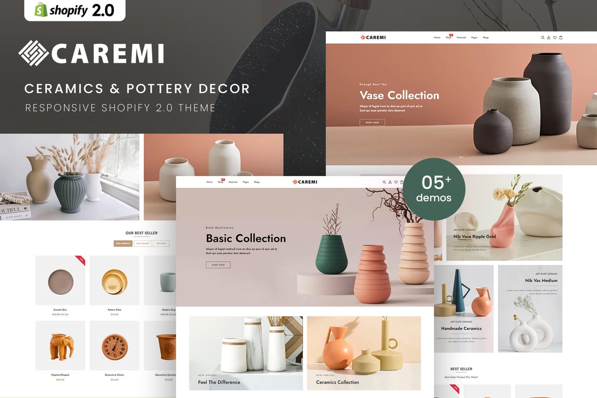 Caremi - Тема Shopify для декора керамики и керамики