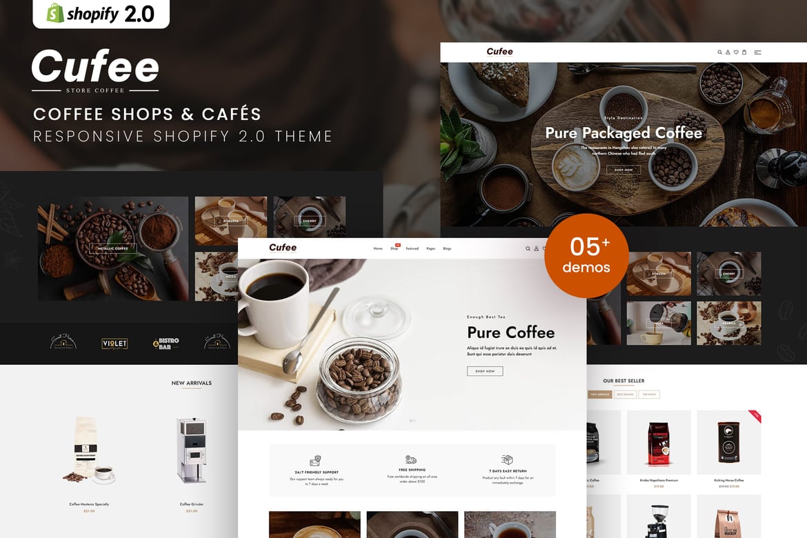 Cufee - Тема Shopify 2.0 для кофеен и кафе