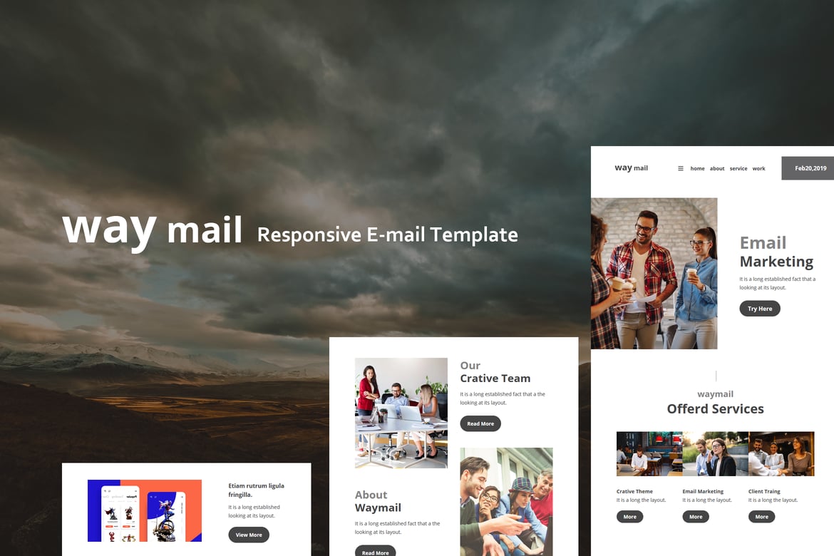 Way Mail - 30+ модулей Шаблоны электронной почты