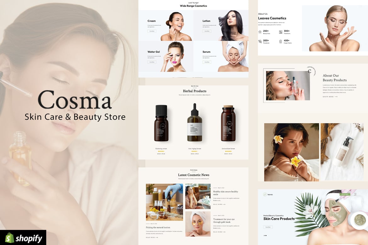 Cosma - лучшая тема Shopify 2.0 для косметики и красоты