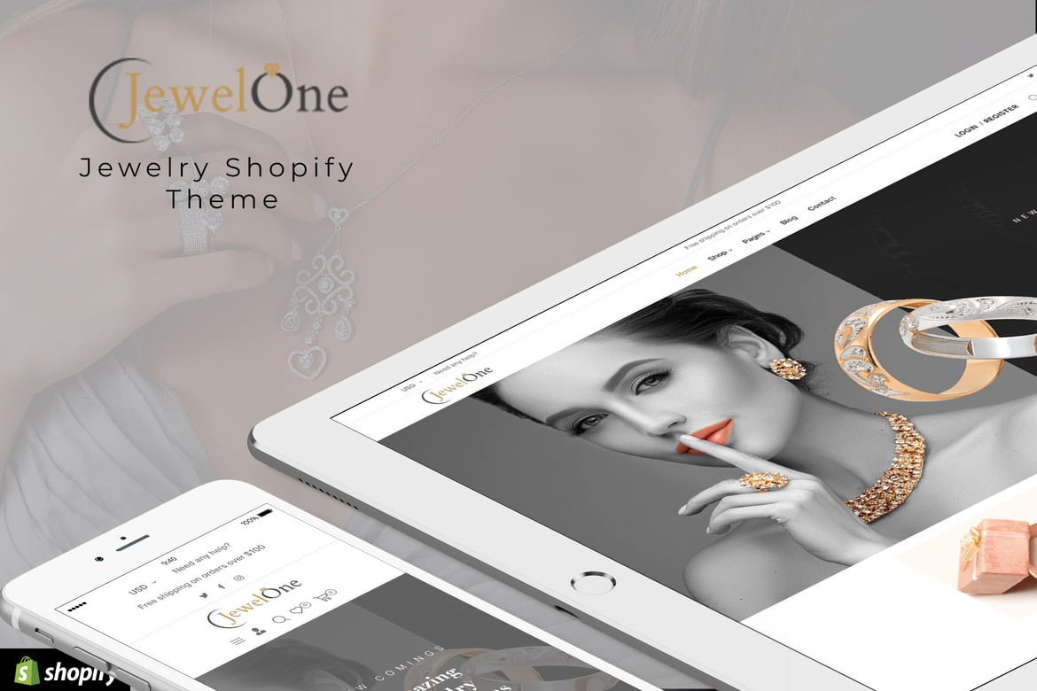 Jewlone - адаптивная тема Shopify для ювелирных изделий