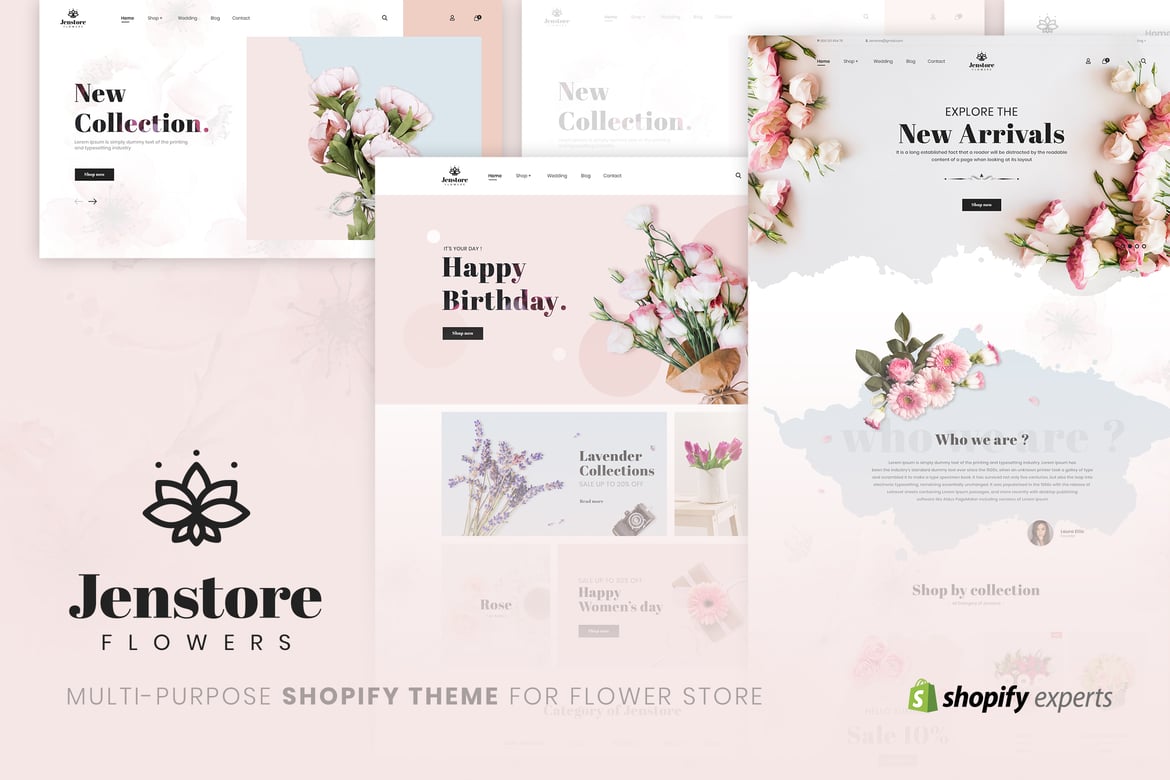 JenStore | Многоцелевая тема Shopify для цветов