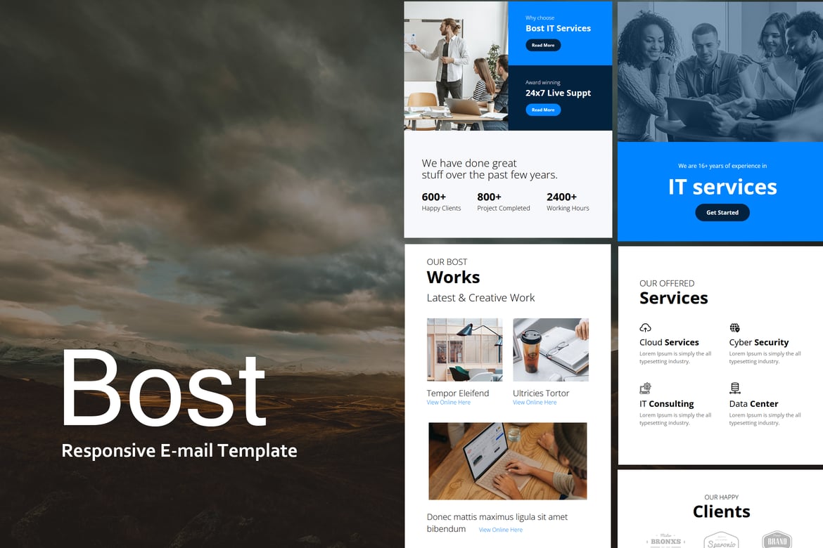 Bost Mail - адаптивный шаблон электронной почты