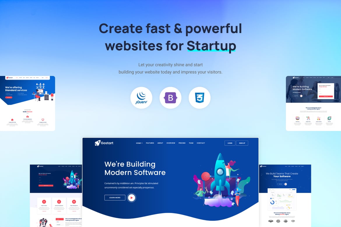 Gostart - Лендинг для стартапов