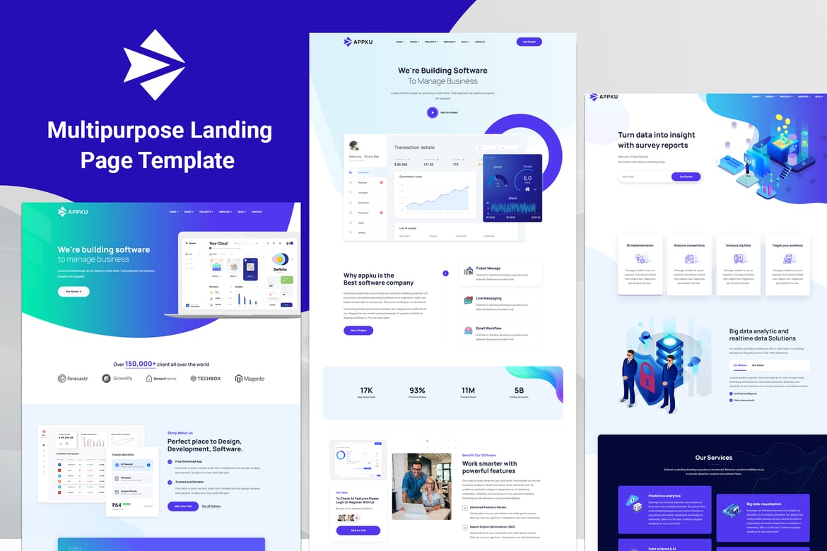 Appku - целевая страница программного обеспечения и SaaS