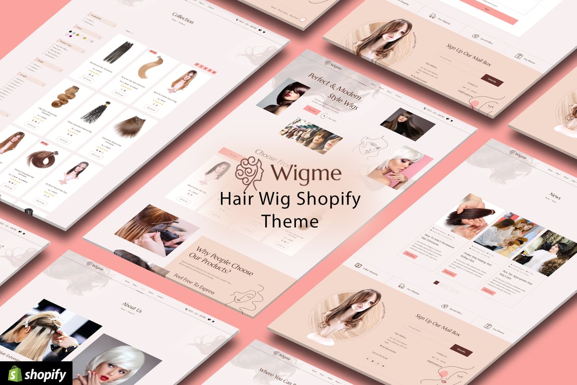 Wigme - наращивание волос, салон красоты Shopify Store