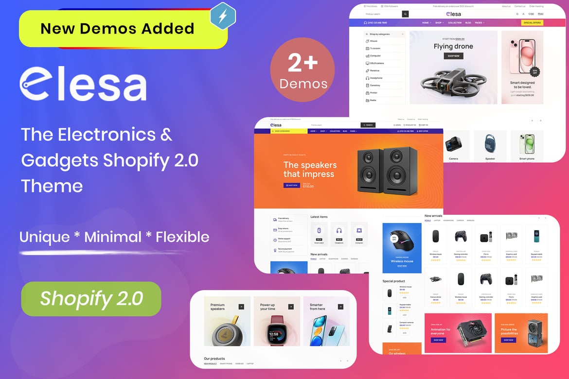 Elesa - Тема Shopify 2.0 для электроники и гаджетов