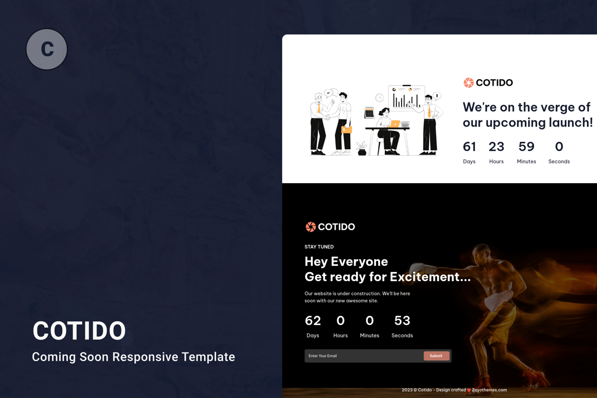 Скоро появится HTML-шаблон CSS Cotido - Tailwind
