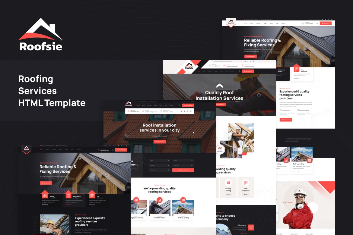 HTML-шаблон Roofsie - Кровельные услуги