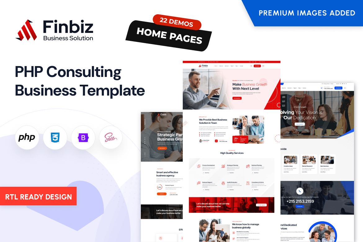 Finbiz - Шаблон консалтингового бизнеса PHP